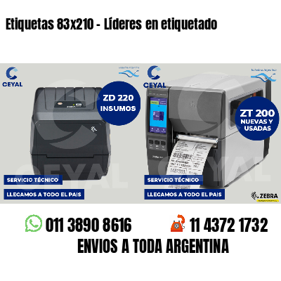 Etiquetas 83x210 - Líderes en etiquetado