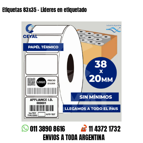 Etiquetas 83×35 – Líderes en etiquetado