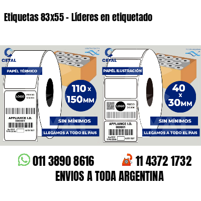 Etiquetas 83x55 - Líderes en etiquetado