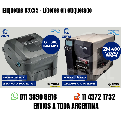 Etiquetas 83x55 - Líderes en etiquetado