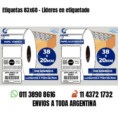 Etiquetas 83x60 - Líderes en etiquetado