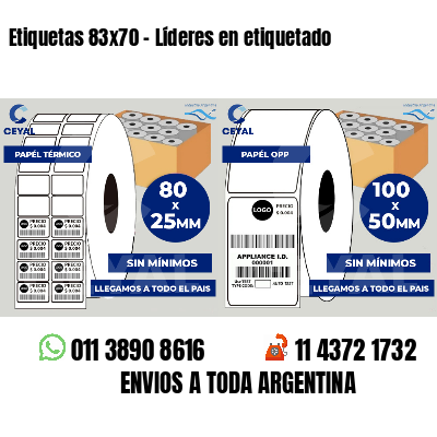 Etiquetas 83x70 - Líderes en etiquetado