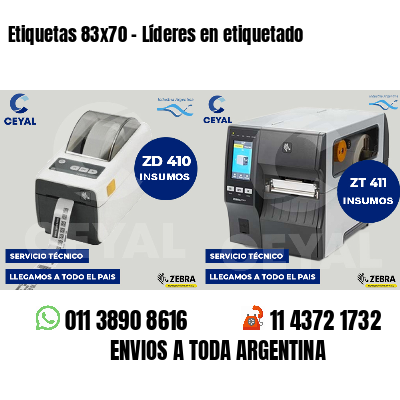 Etiquetas 83x70 - Líderes en etiquetado