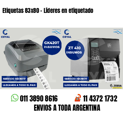 Etiquetas 83x80 - Líderes en etiquetado