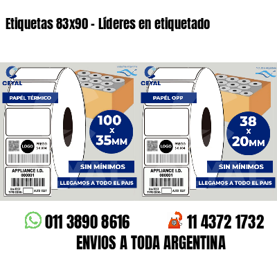 Etiquetas 83x90 - Líderes en etiquetado