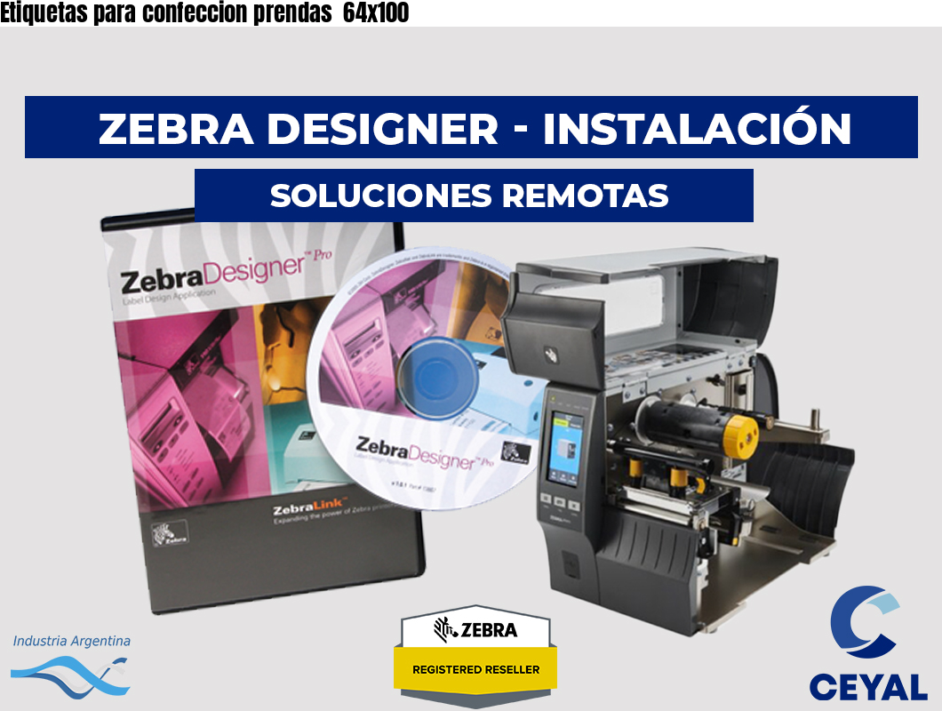 Etiquetas para confeccion prendas 64x100