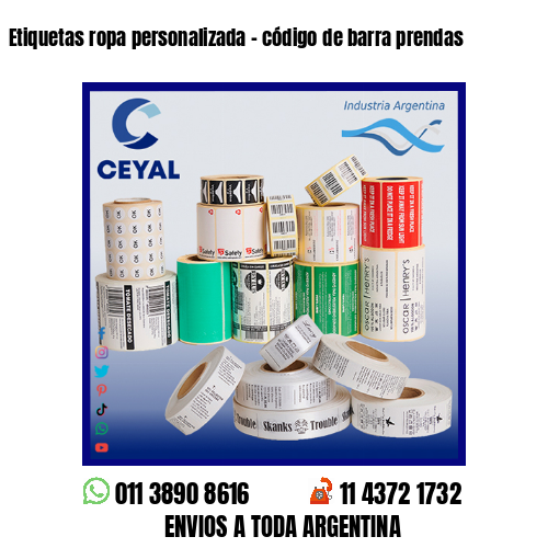 Etiquetas ropa personalizada – código de barra prendas