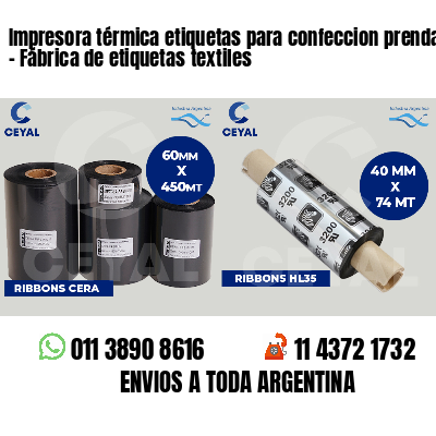 Impresora térmica etiquetas para confeccion prendas - Fábrica de etiquetas textiles