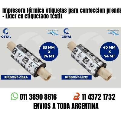 Impresora térmica etiquetas para confeccion prendas - Líder en etiquetado textil