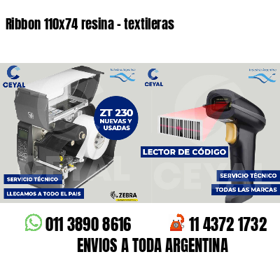 Ribbon 110x74 resina - textileras