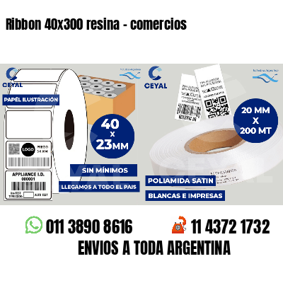 Ribbon 40x300 resina - comercios