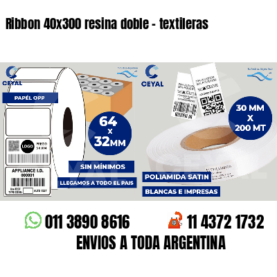 Ribbon 40x300 resina doble - textileras
