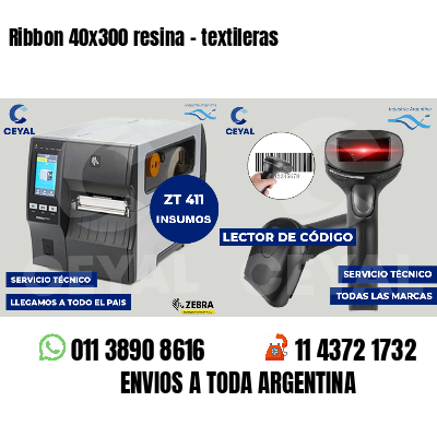 Ribbon 40x300 resina - textileras