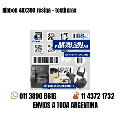 Ribbon 40x300 resina - textileras