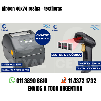 Ribbon 40x74 resina - textileras