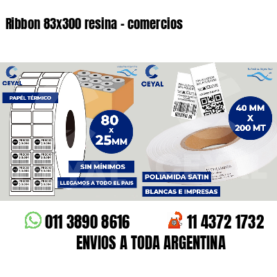 Ribbon 83x300 resina - comercios