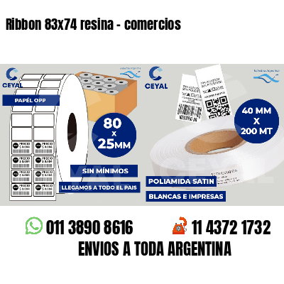 Ribbon 83x74 resina - comercios