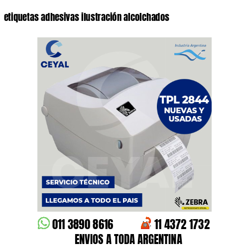 etiquetas adhesivas ilustración alcolchados