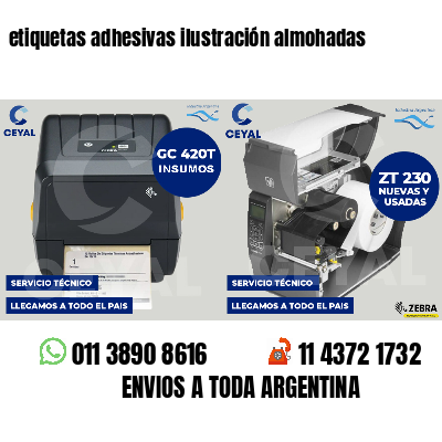 etiquetas adhesivas ilustración almohadas