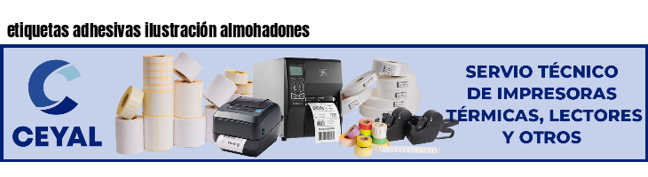 etiquetas adhesivas ilustración almohadones