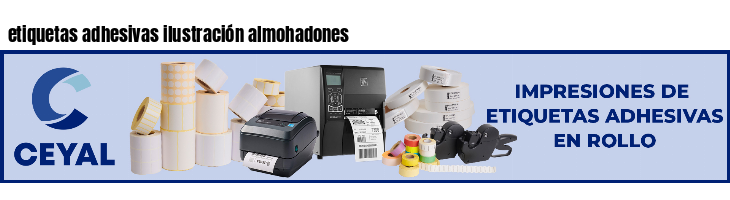 etiquetas adhesivas ilustración almohadones