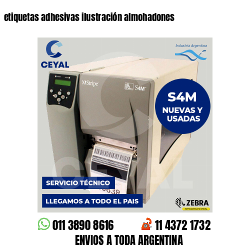 etiquetas adhesivas ilustración almohadones