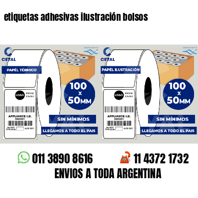 etiquetas adhesivas ilustración bolsos
