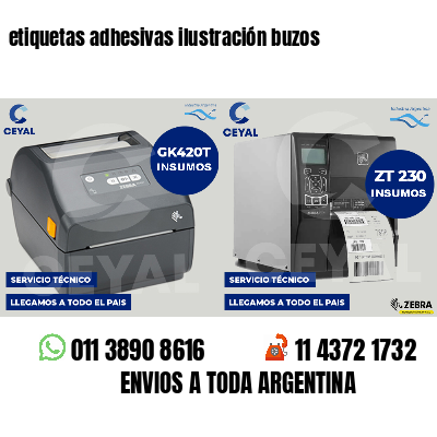 etiquetas adhesivas ilustración buzos