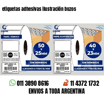 etiquetas adhesivas ilustración buzos