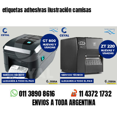 etiquetas adhesivas ilustración camisas