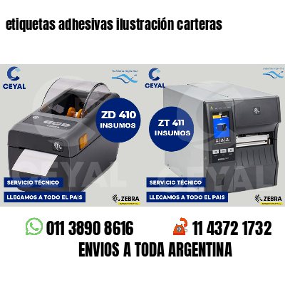 etiquetas adhesivas ilustración carteras