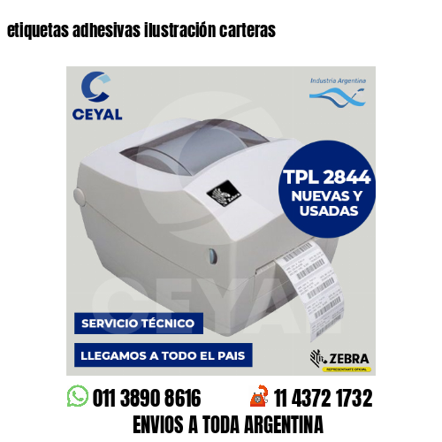 etiquetas adhesivas ilustración carteras
