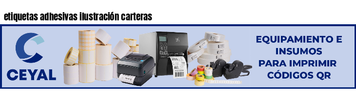 etiquetas adhesivas ilustración carteras