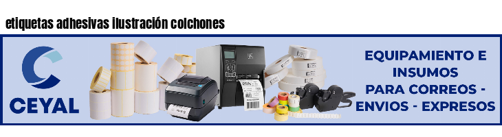 etiquetas adhesivas ilustración colchones