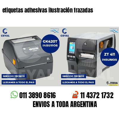 etiquetas adhesivas ilustración frazadas