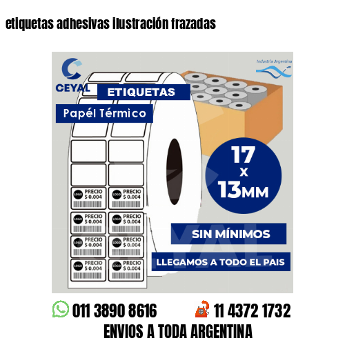 etiquetas adhesivas ilustración frazadas