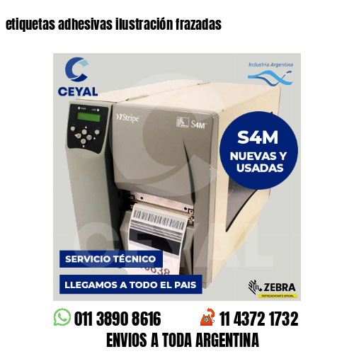 etiquetas adhesivas ilustración frazadas