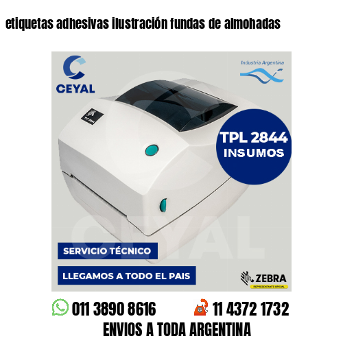 etiquetas adhesivas ilustración fundas de almohadas