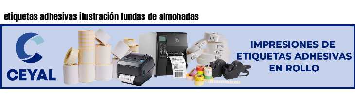 etiquetas adhesivas ilustración fundas de almohadas