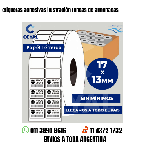 etiquetas adhesivas ilustración fundas de almohadas