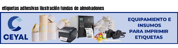 etiquetas adhesivas ilustración fundas de almohadones