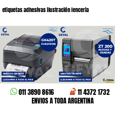 etiquetas adhesivas ilustración lenceria