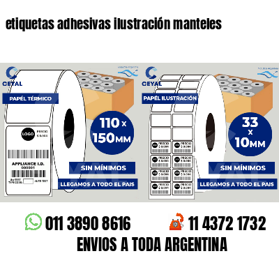 etiquetas adhesivas ilustración manteles