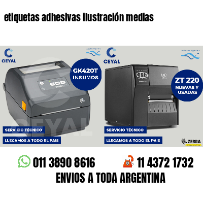 etiquetas adhesivas ilustración medias