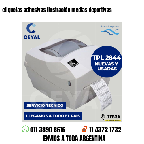 etiquetas adhesivas ilustración medias deportivas
