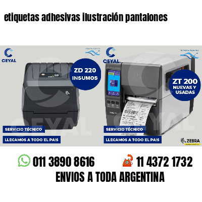 etiquetas adhesivas ilustración pantalones
