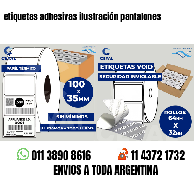 etiquetas adhesivas ilustración pantalones
