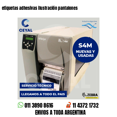etiquetas adhesivas ilustración pantalones
