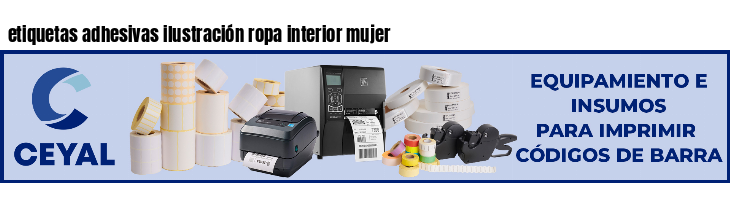 etiquetas adhesivas ilustración ropa interior mujer