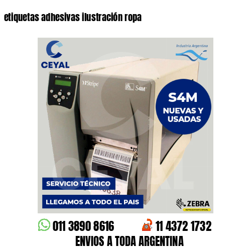 etiquetas adhesivas ilustración ropa